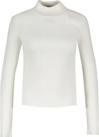 Courr&egrave;ges Re-edition Rib Knit Mockneck Sweater - - Knitwear - Donna - Bianco - M