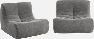 Sweeek Sof&aacute; Envasado Al Vac&iacute;o Modular De Borreguito Texturizado, 2 Plazas
