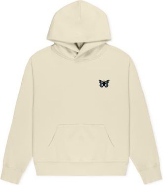 Dalix Butterfly Relaxed Midweight Fleece Pullover Hoodie at Nordstrom, Size Xx-Large