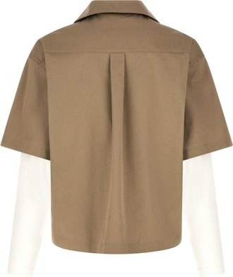 Balenciaga Double-Layer Cotton Shirt - Beige