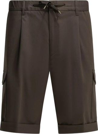 Herno Cargo shorts met trekkoord - Heren - Korte broeken - Bruin - Maat: M Katoen