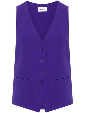 P.A.R.O.S.H. buckle-strap crepe waistcoat - Purple