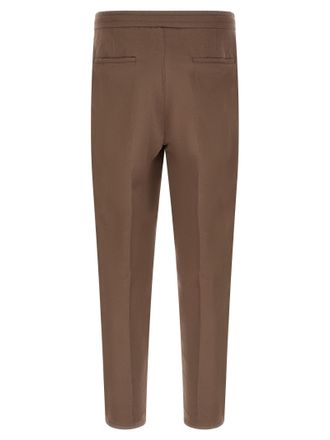 Brunello Cucinelli Mens Brown Linen Casual Pants