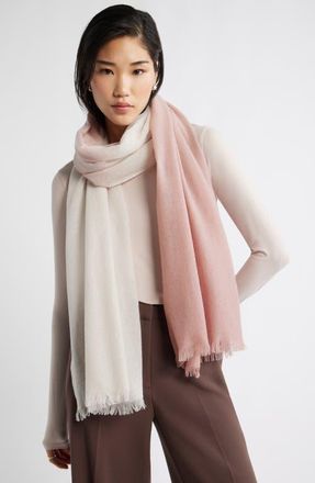 Nordstrom Textured Cashmere Scarf in Pink Ombre at Nordstrom
