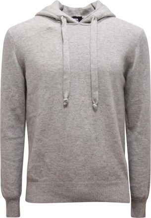 Alpha Studio Cashmere Hoodie Lichtgrijs - Heren - Hoodies - Grijs - M - Kasjmier - Hoodies & sweatvesten
