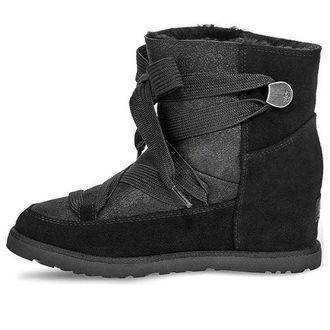 UGG (WMNS) UGG Classic Femme Lace Up Snow Boots Black 1104612-BLK