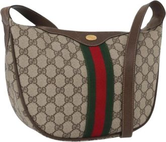 Gucci Pre-owned Shoulder Bags, female, Beige, Size: ONE SIZE Pre-owned Vintage Shoulder Bag