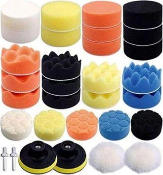 OEM Juego De 31 Esponjas Para Pulir Coches Con Adaptador De Taladro M14 Y Almohadilla De Pulido Para Pulidoras De Doble Acci&oacute;n Ro/da
