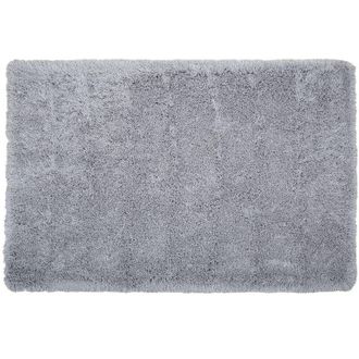Beliani Beliani - Alfombra peluda gris claro de pelo largo 140 x 200 cm rectangular con mechones de algodón Cide
