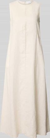 Jake*s Relaxed Fit Midikleid aus reinen Leinen in Beige, Gr&ouml;&szlig;e 32