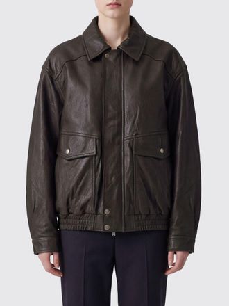 Dunst Bomber in pelle di agnello con colletto classico e spalle cadute