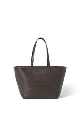 Brunello Cucinelli Calfskin small BC Duo bag in Dark Mahogany at Nordstrom