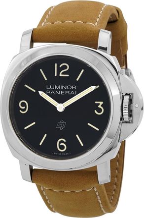 Officine Panerai Pre-owned Panerai Luminor Logo Hand Wind Black Dial Mens Watch PAM01086
