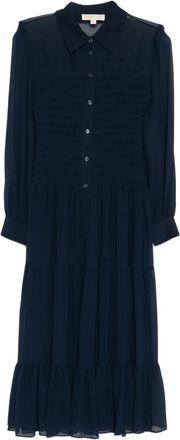 Michael Kors smocked shirt dress - Blue