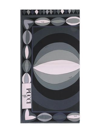 Pucci geometric-pattern silk scarf - women - Silk - One Size - Black