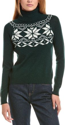 Sofiacashmere Fairisle Turtleneck Wool & Cashmere-Blend Sweater
