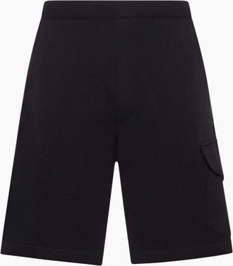 C.P. Company Mens C.P. Company Diagonal Raised Embroidered Logo Black Shorts - Size: 33/32/32