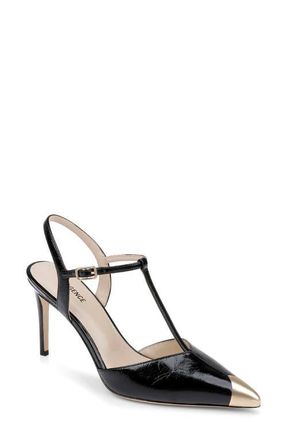 L'agence Kaveh Ankle Strap Sandal in Black Patent at Nordstrom, Size 7.5