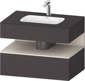 Duravit Qatego Lavabo Encastrado Con Base De Lavabo Consola, - Duravit