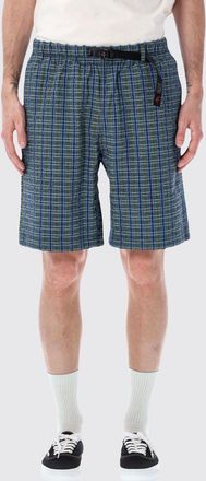 Gramicci Shorts in cotone a quadri con vita elasticizzata e coulisse