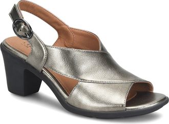 S&ouml;fft Kylie Slingback Sandal in Pewter at Nordstrom Rack, Size 6.5