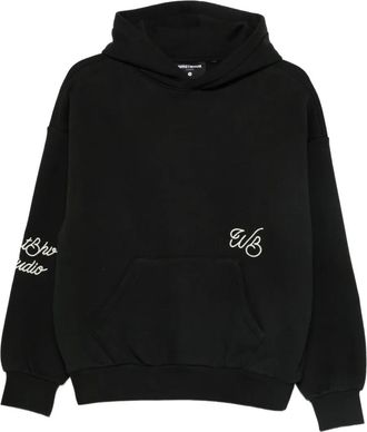 Worst Behavior logo-embroidered hoodie - Black