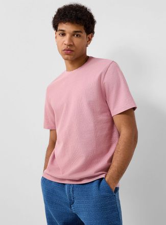 Wax London Mens Textured jersey T-shirt