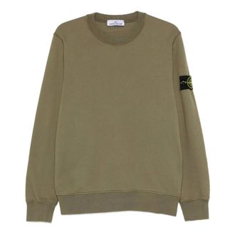 Stone Island Sweatshirts, male, Green, Size: L Sweatshirt