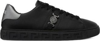 Versace Black Low Top Trainers with Medusa Biggie Hardware