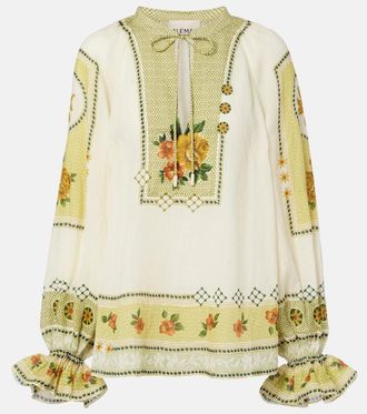 Alemais Al&eacute;mais Dixie printed ramie blouse