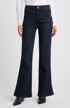 Wit & Wisdom Skyrise Flare Jeans in Dark Indigo Artisanal at Nordstrom Rack, Size 8