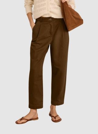Baukjen Paola Mid-Rise Ankle Grazer Chino in Milk Chocolate at Nordstrom, Size 12