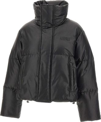 Maison Margiela Leather-Effect Down Jacket - female - MM6 Maison Margiela - Down Jackets - Black - M - Jackets