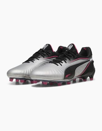 Puma Mens PUMA King Ultimate Firm Ground Football Boots - Silver - Size: 11.5