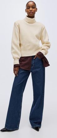 H&M Shoulder-pad Jumper in Cream at Nordstrom, Size Xx-Large