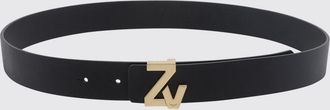 Zadig&Voltaire Cintura in pelle di vitello con fibbia logo