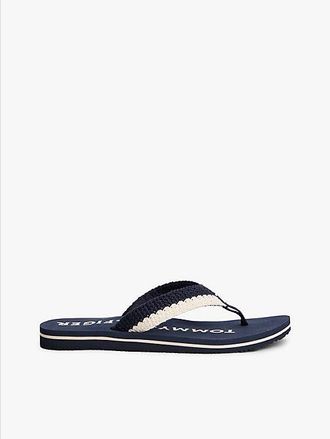 Tommy Hilfiger Logo Woven Flip-Flops