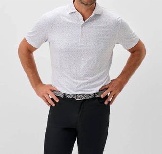 Johnnie-O Featherweight Perf Polo In Marietta Cilantro
