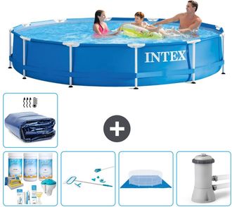 Intex Piscina Con Estructura Redonda - 366x76 Cm - 7-piezas S20442