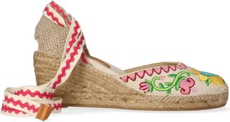Toni Pons Gevlochten Jute Sleehak Sandalen - Dames - Sleehakken - Veelkleurig - 39 EU - Jute - Schoenen