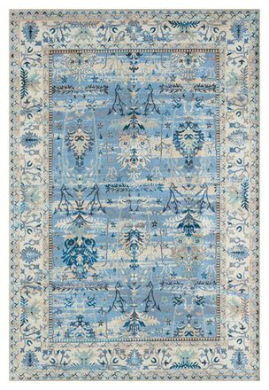 Nazar Rugs Alfombra de sal&oacute;n cl&aacute;sica lavable - azul 120x170cm