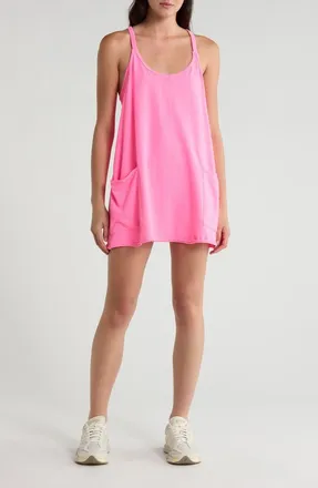 Free People FP Movement Hot Shot Racerback Romper in Hot Pink at Nordstrom, Size Medium