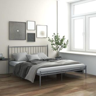 vidaXL Estructura De Cama Sin Colch&oacute;n Metal Gris 180x200 Cm Vidaxl