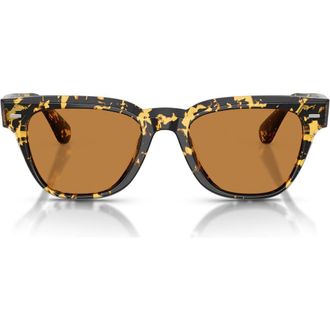 Oliver Peoples Rueny 51mm Pillow Sunglasses in Tokyo Tortoise /Cognac at Nordstrom