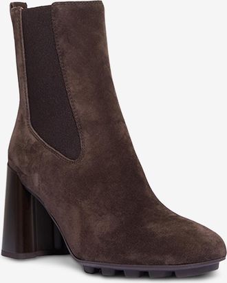 Hogan Wildleder-Stiefeletten mit Blockabsatz Chelsea H695 85