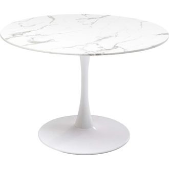 Kare Design Mesa redonda blanca 110cm