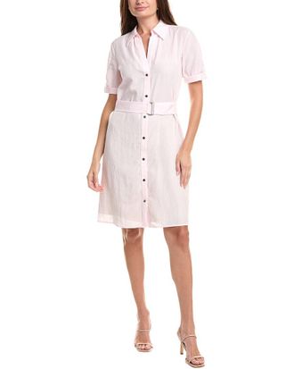 Vince Cuffed Belted Shirtdress