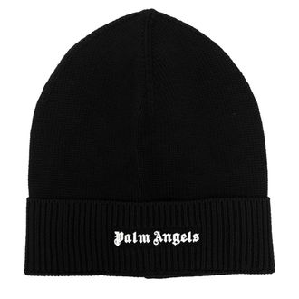 Palm Angels klassieke logo zwarte muts