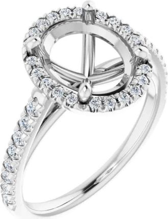 Pompeii3 Madelyn Halo Lab Grown Diamond Ring Setting