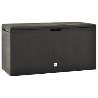 Berkfield Home Garden Storage Box Anthracite 114x47x60 cm in Black | Size: 114 x 47 x 60 cm